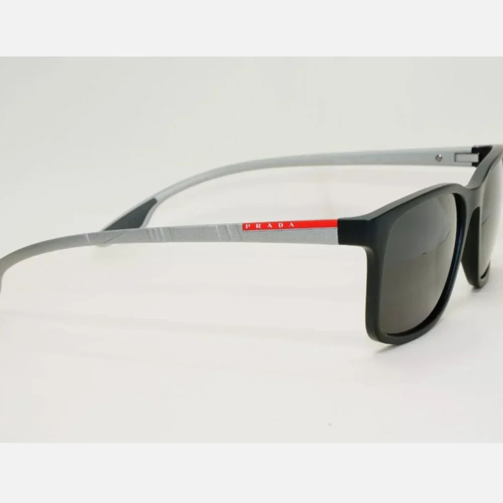 Prada Black Rubber 54mm Grey Matte Sunglasses - Picture 7 of 8